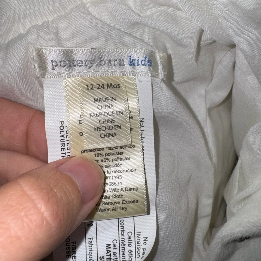 Pottery Barn Kids Baby Goat Furry Hooded Costume Button Closure NEW 12-24MO